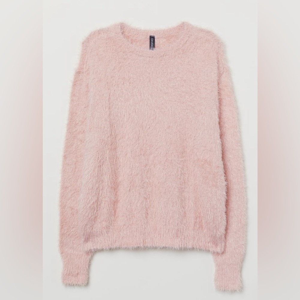 KLD women’s pink fluffy sweater M L55-34